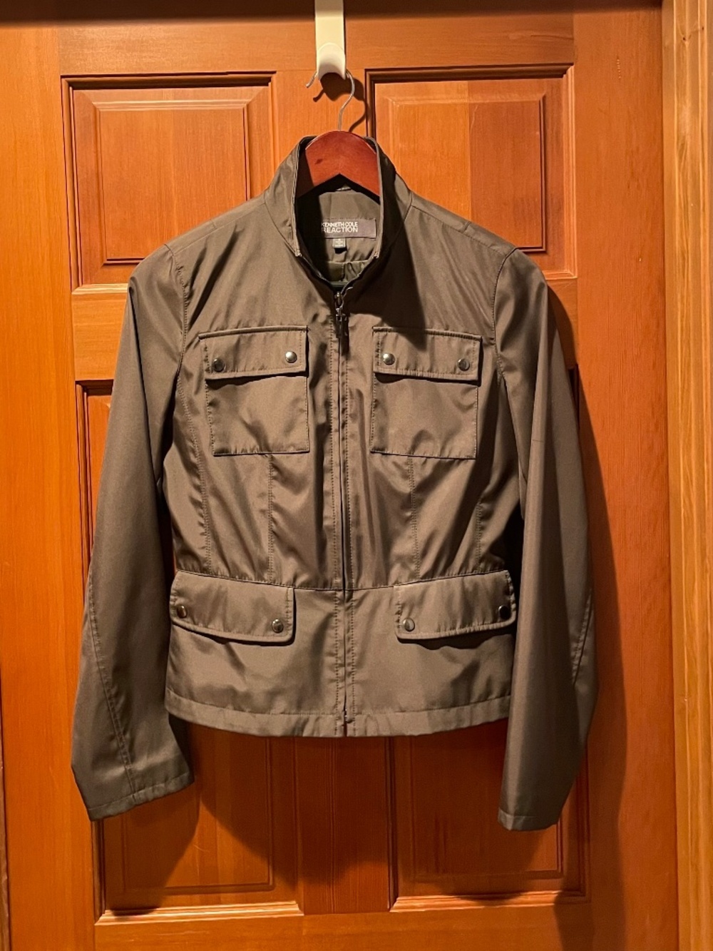 Women’s Kenneth Cole Reaction Small Utility Field Short-waisted Jacket in Olive